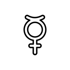 Aufkleber - mercury symbol icon. simple line, outline vector elements of esoteric icons for ui and ux, website o