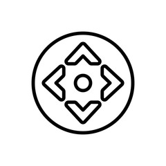 Poster - Arrow four direction icon. Simple line, outline vector elements of pointer icons for ui and ux, website or mobile application
