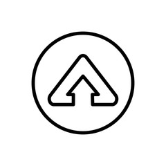 Poster - Arrow up icon. Simple line, outline vector elements of pointer icons for ui and ux, website or mobile application