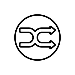 Poster - Arrow turn and right icon. Simple line, outline vector elements of pointer icons for ui and ux, website or mobile application