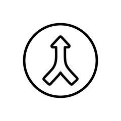 Poster - Arrow up icon. Simple line, outline vector elements of pointer icons for ui and ux, website or mobile application