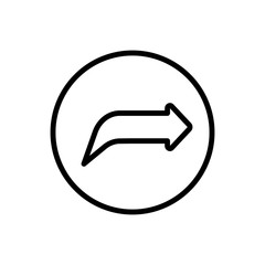 Poster - Arrow right icon. Simple line, outline vector elements of pointer icons for ui and ux, website or mobile application