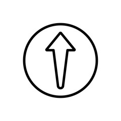 Poster - Arrow up icon. Simple line, outline vector elements of pointer icons for ui and ux, website or mobile application