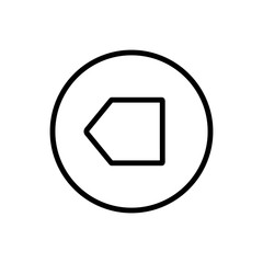 Poster - Arrow left icon. Simple line, outline vector elements of pointer icons for ui and ux, website or mobile application