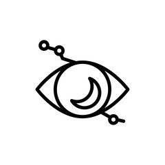 Aufkleber - Eye moon star icon. Simple line, outline vector elements of esoteric icons for ui and ux, website or mobile application