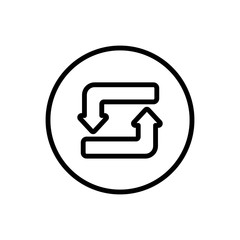 Poster - arrow refresh icon. simple line, outline vector elements of pointer icons for ui and ux, website or 
