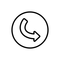 Poster - Arrow turn and right icon. Simple line, outline vector elements of pointer icons for ui and ux, website or mobile application