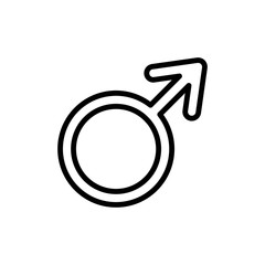 Aufkleber - Symbol mars icon. Simple line, outline vector elements of esoteric icons for ui and ux, website or mobile application