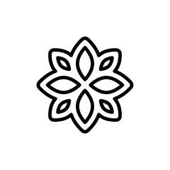 Aufkleber - Symbol flower icon. Simple line, outline vector elements of esoteric icons for ui and ux, website or mobile application