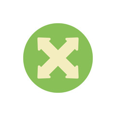 Poster - Arrow down, left, right and up icon. Simple color vector elements of pointer icons for ui and ux, website or mobile application
