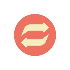 Poster - Arrow refresh icon. Simple color vector elements of pointer icons for ui and ux, website or mobile application
