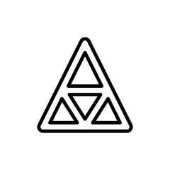 Poster - Triangle esoteric symbol icon. Simple line, outline vector elements of esoteric icons for ui and ux, website or mobile application
