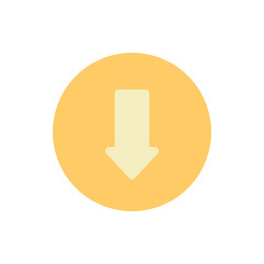 Poster - Arrow down icon. Simple color vector elements of pointer icons for ui and ux, website or mobile application