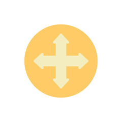 Poster - Arrow four direction icon. Simple color vector elements of pointer icons for ui and ux, website or mobile application