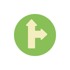 Poster - Arrow right and up icon. Simple color vector elements of pointer icons for ui and ux, website or mobile application