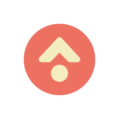 Poster - Arrow up icon. Simple color vector elements of pointer icons for ui and ux, website or mobile application