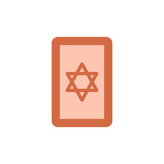 Poster - Tarot card icon. Simple color vector elements of esoteric icons for ui and ux, website or mobile application