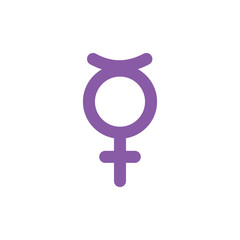 Aufkleber - Mercury symbol icon. Simple color vector elements of esoteric icons for ui and ux, website or mobile application