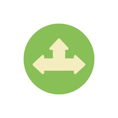 Poster - Arrow right, left and up icon. Simple color vector elements of pointer icons for ui and ux, website or mobile application