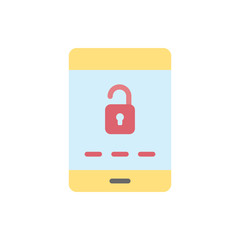Aufkleber - Pattern lock smartphone icon. Simple color vector elements of hacks icons for ui and ux, website or mobile application