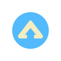 Poster - Arrow up icon. Simple color vector elements of pointer icons for ui and ux, website or mobile application
