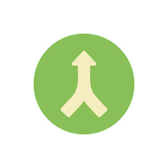 Poster - Arrow up icon. Simple color vector elements of pointer icons for ui and ux, website or mobile application