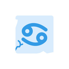 Poster - Zodiac cancer icon. Simple color vector elements of esoteric icons for ui and ux, website or mobile application