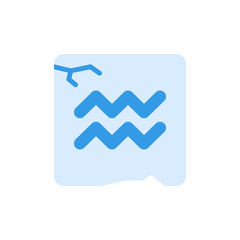 Poster - Zodiac Aquarius icon. Simple color vector elements of esoteric icons for ui and ux, website or mobile application