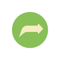 Poster - Arrow right icon. Simple color vector elements of pointer icons for ui and ux, website or mobile application