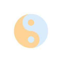 Poster - Ying Yang sign icon. Simple color vector elements of esoteric icons for ui and ux, website or mobile application