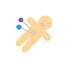 Poster - Voodoo doll esoteric icon. Simple color vector elements of esoteric icons for ui and ux, website or mobile application
