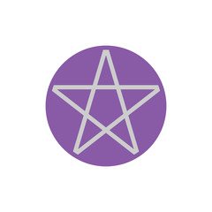 Poster - Symbol star pentagram icon. Simple color vector elements of esoteric icons for ui and ux, website or mobile application