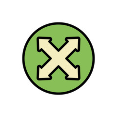 Poster - Arrow down, left, right and up icon. Simple color with outline vector elements of pointer icons for ui and ux, website or mobile application