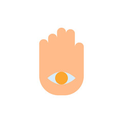 Poster - Symbol hand eye icon. Simple color vector elements of esoteric icons for ui and ux, website or mobile application