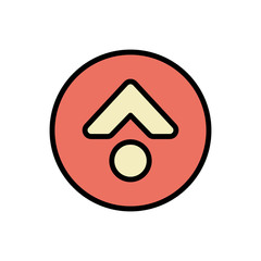 Poster - Arrow up icon. Simple color with outline vector elements of pointer icons for ui and ux, website or mobile application