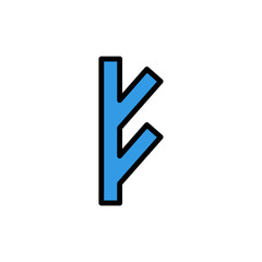 Poster - Rune symbol icon. Simple color with outline vector elements of esoteric icons for ui and ux, website or mobile application