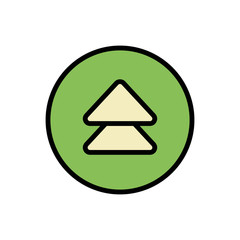 Poster - Arrow up icon. Simple color with outline vector elements of pointer icons for ui and ux, website or mobile application