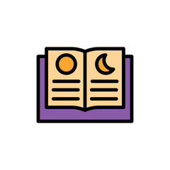 Poster - Book astrology icon. Simple color with outline vector elements of esoteric icons for ui and ux, website or mobile application