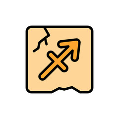 Poster - Zodiac Sagittarius icon. Simple color with outline vector elements of esoteric icons for ui and ux, website or mobile application