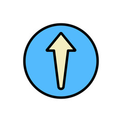 Poster - Arrow up icon. Simple color with outline vector elements of pointer icons for ui and ux, website or mobile application