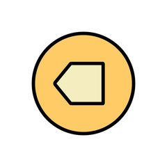 Poster - Arrow left icon. Simple color with outline vector elements of pointer icons for ui and ux, website or mobile application