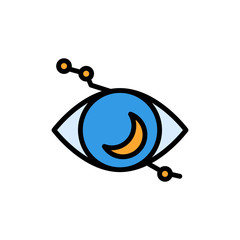 Aufkleber - Eye moon star icon. Simple color with outline vector elements of esoteric icons for ui and ux, website or mobile application