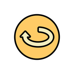 Poster - Arrow refresh icon. Simple color with outline vector elements of pointer icons for ui and ux, website or mobile application