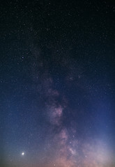 Wall Mural - starry night sky background from russia