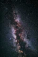 Wall Mural - cool night picture with the galaxy of the milky way. photography of the night sky in russia