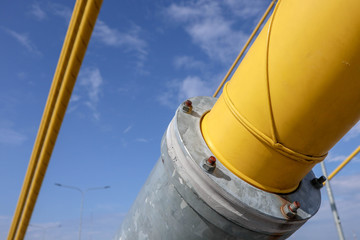 detail of a gas pump and oil