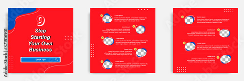 Fotomural Social media tutorial, tips, trick, did you know post banner layout template wit