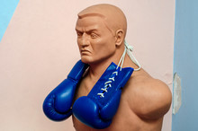 Mannequin With Blue Boxing And Punches