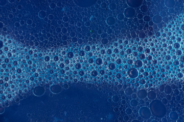 Aufkleber - Beautiful abstract blue bubbles background pattern texture for design . Macro view.