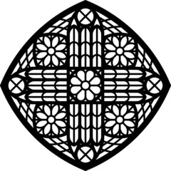 Wall Mural - Rose Window Fig. 18, square 1, square 1